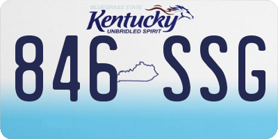 KY license plate 846SSG