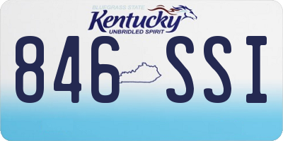 KY license plate 846SSI