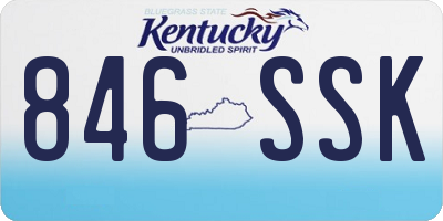 KY license plate 846SSK