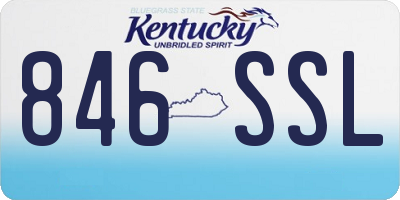 KY license plate 846SSL