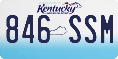 KY license plate 846SSM
