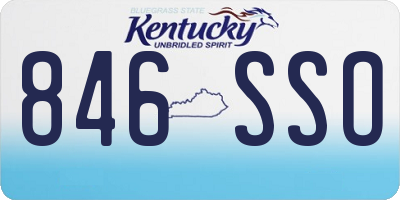 KY license plate 846SSO