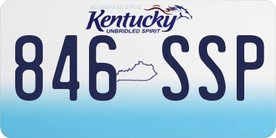 KY license plate 846SSP