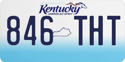 KY license plate 846THT