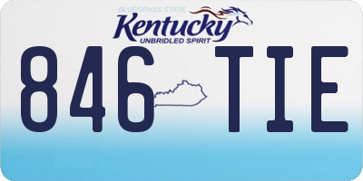 KY license plate 846TIE