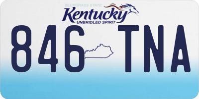 KY license plate 846TNA