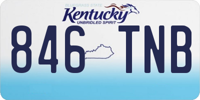 KY license plate 846TNB