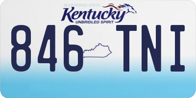 KY license plate 846TNI