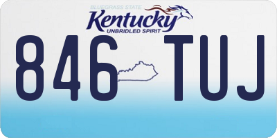 KY license plate 846TUJ