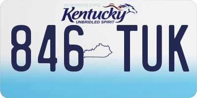 KY license plate 846TUK
