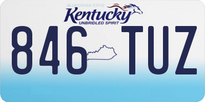 KY license plate 846TUZ