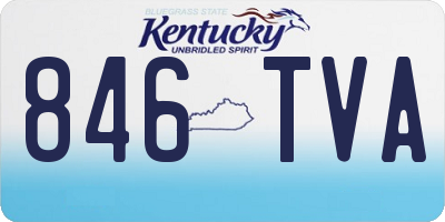KY license plate 846TVA
