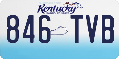 KY license plate 846TVB