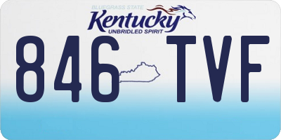 KY license plate 846TVF