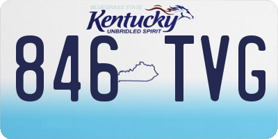 KY license plate 846TVG