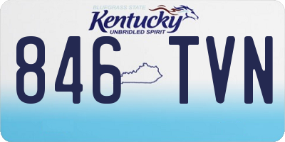 KY license plate 846TVN