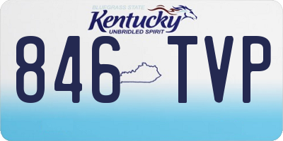 KY license plate 846TVP