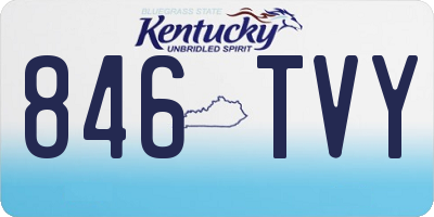 KY license plate 846TVY
