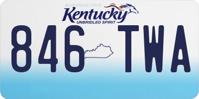 KY license plate 846TWA