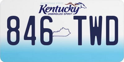 KY license plate 846TWD