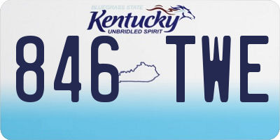 KY license plate 846TWE