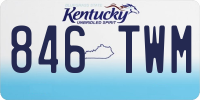KY license plate 846TWM