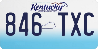 KY license plate 846TXC