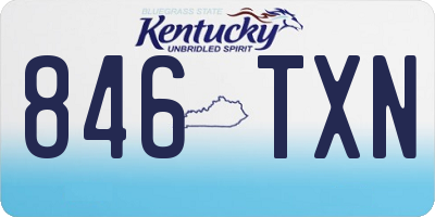 KY license plate 846TXN