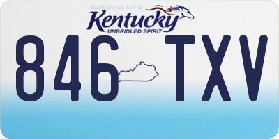 KY license plate 846TXV