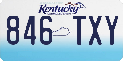 KY license plate 846TXY