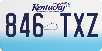 KY license plate 846TXZ