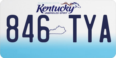 KY license plate 846TYA