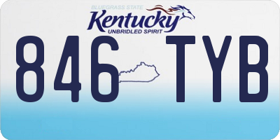 KY license plate 846TYB