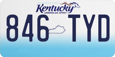 KY license plate 846TYD