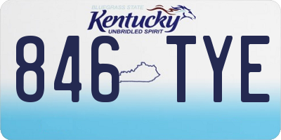 KY license plate 846TYE