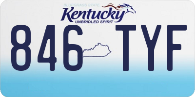 KY license plate 846TYF
