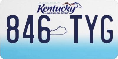 KY license plate 846TYG