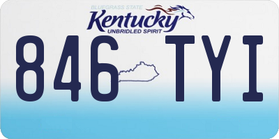 KY license plate 846TYI