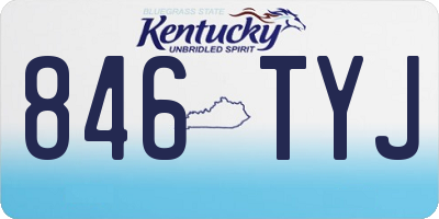 KY license plate 846TYJ