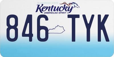 KY license plate 846TYK