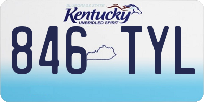 KY license plate 846TYL