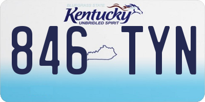 KY license plate 846TYN