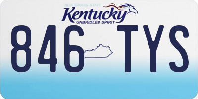 KY license plate 846TYS