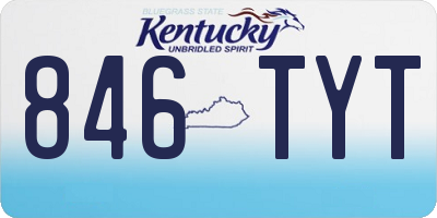 KY license plate 846TYT