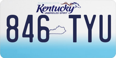 KY license plate 846TYU