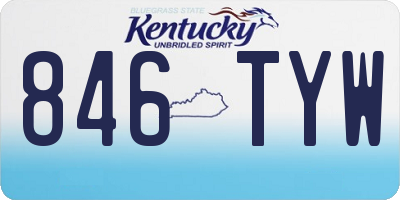 KY license plate 846TYW