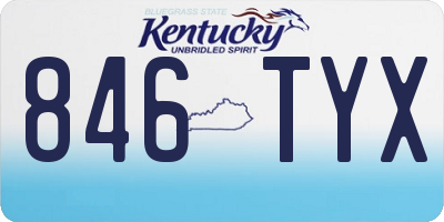 KY license plate 846TYX