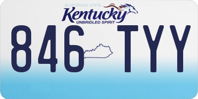 KY license plate 846TYY