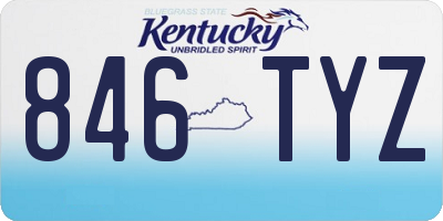 KY license plate 846TYZ