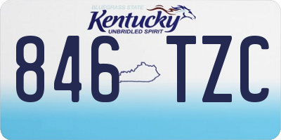 KY license plate 846TZC